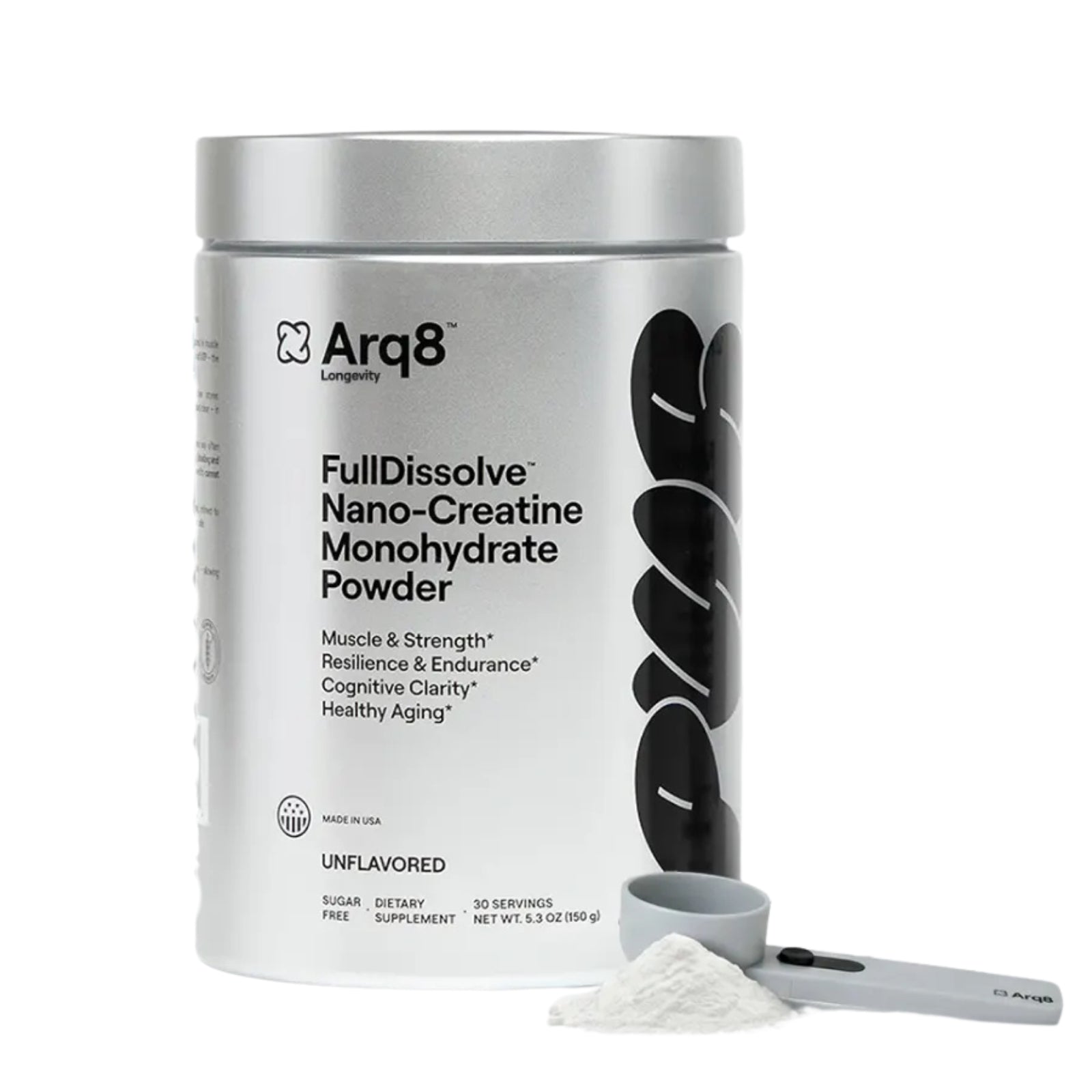 Arq8, FullDissolve™ Nano-Creatine Monohydrate Powder, 30 Servings UPC 850081849001 | Hilife Vitamins